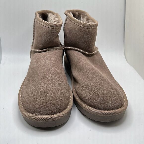 CUSHIONAIRE Cozy Boot 9.5 WIDE TAUPE - Picture 2 of 7